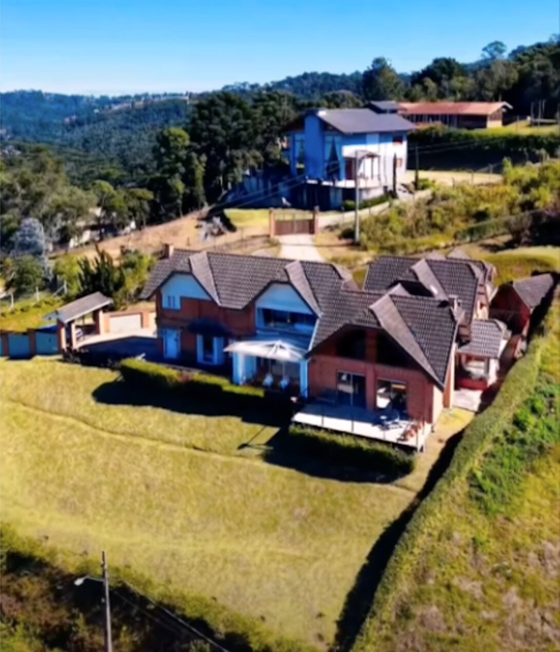 Vista aérea da propriedade